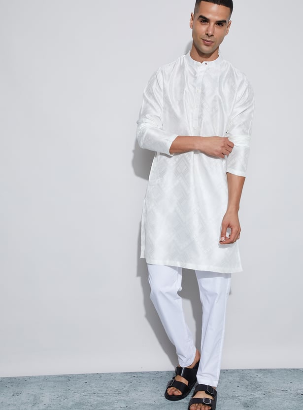 MELANGE Woven Design Straight Kurta