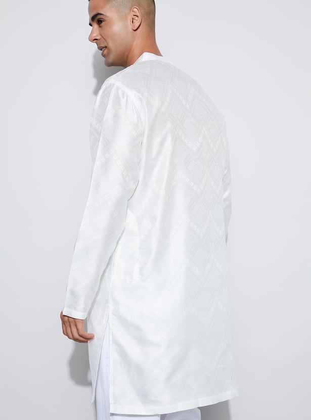 MELANGE Woven Design Straight Kurta