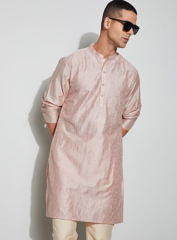 MELANGE Embroidered Calf Length Kurta