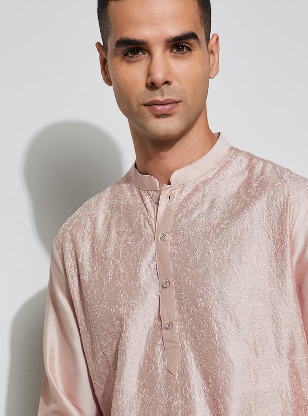 MELANGE Embroidered Calf Length Kurta