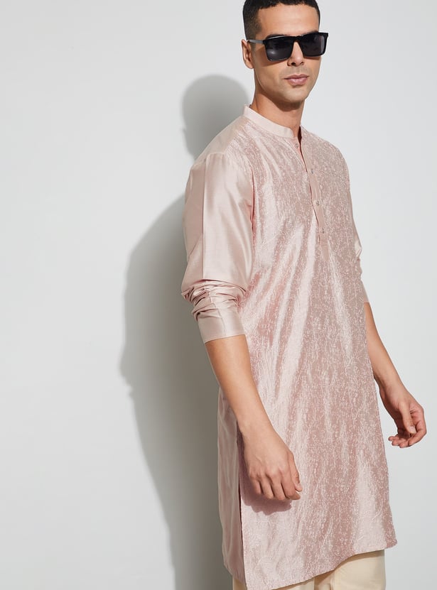 MELANGE Embroidered Calf Length Kurta