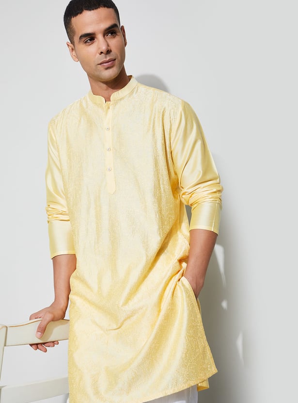 MELANGE Embroidered Calf Length Kurta