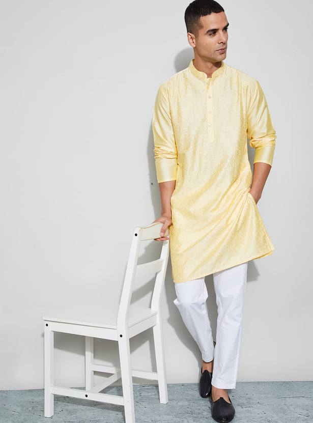 MELANGE Embroidered Calf Length Kurta