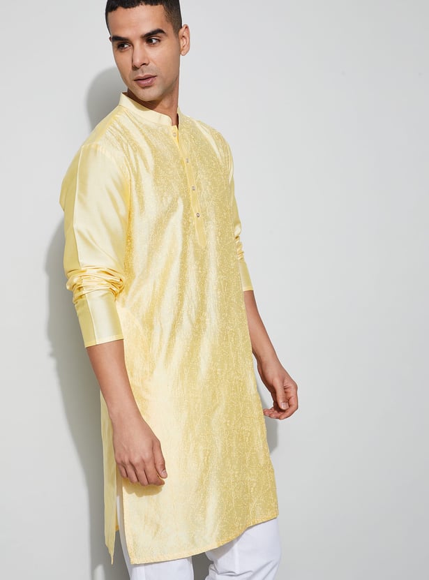 MELANGE Embroidered Calf Length Kurta