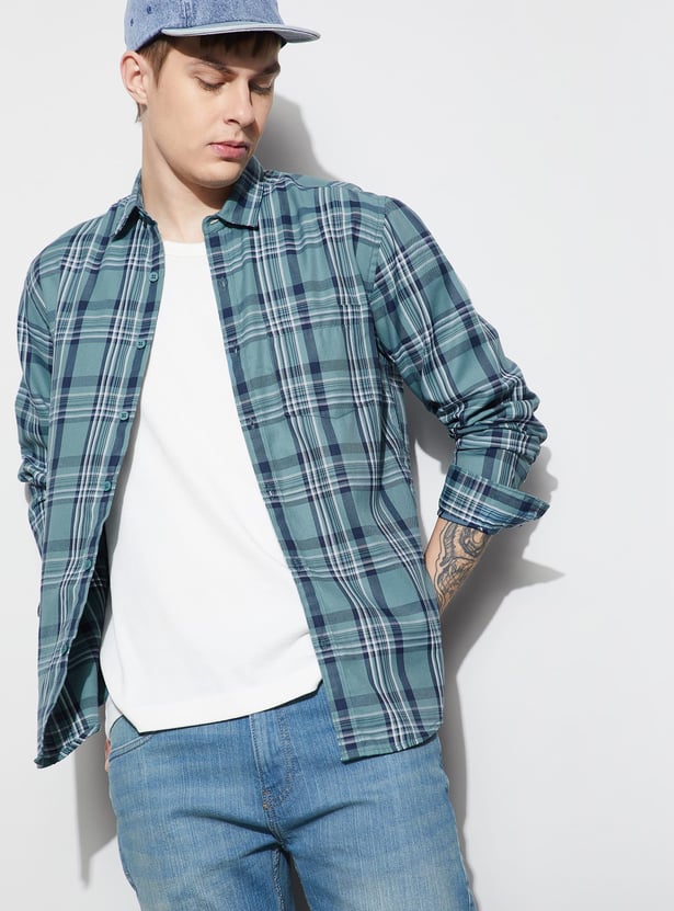 FAME FOREVER Checked Smart Fit Shirt