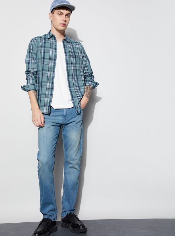 FAME FOREVER Checked Smart Fit Shirt