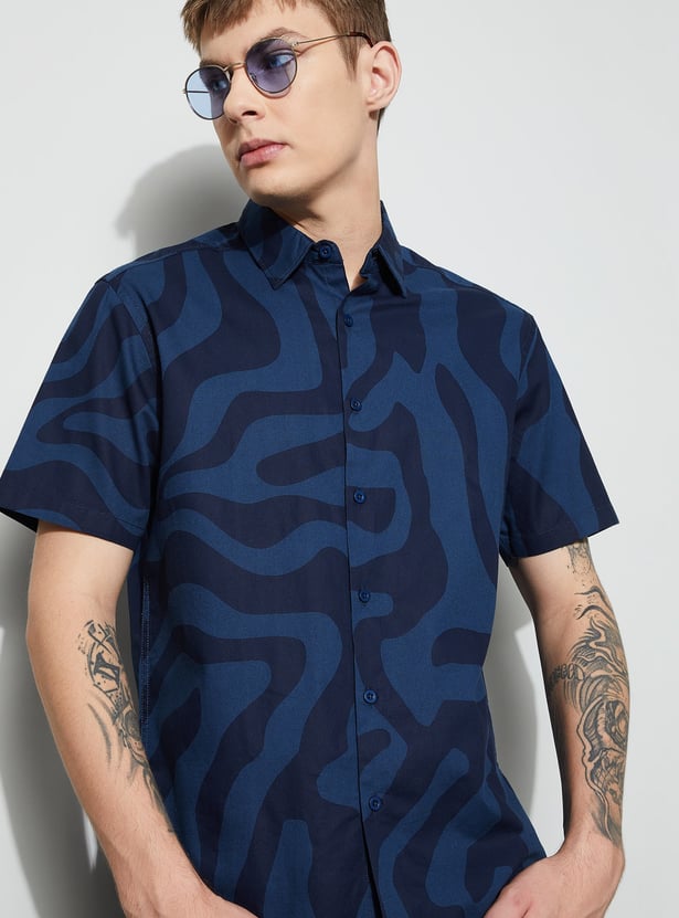 FAME FOREVER Printed Smart Fit Shirt