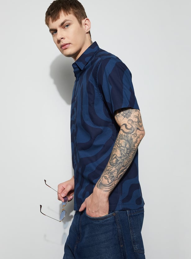 FAME FOREVER Printed Smart Fit Shirt