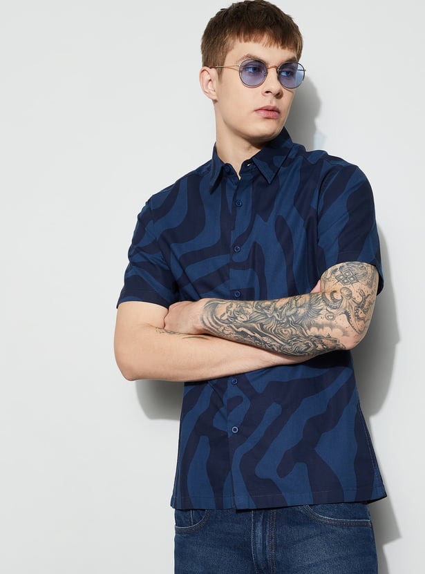 FAME FOREVER Printed Smart Fit Shirt