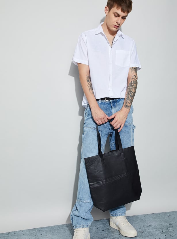 FAME FOREVER Solid Smart Fit Shirt