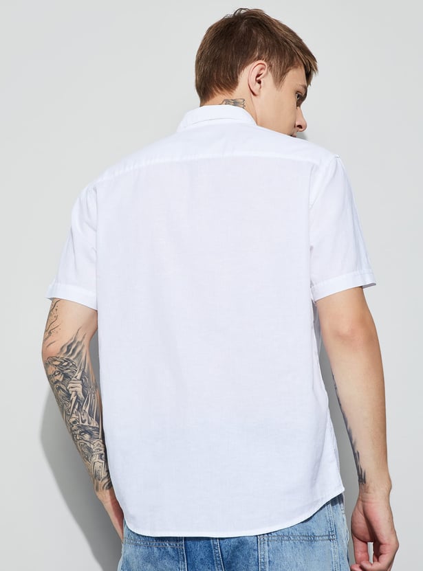 FAME FOREVER Solid Smart Fit Shirt