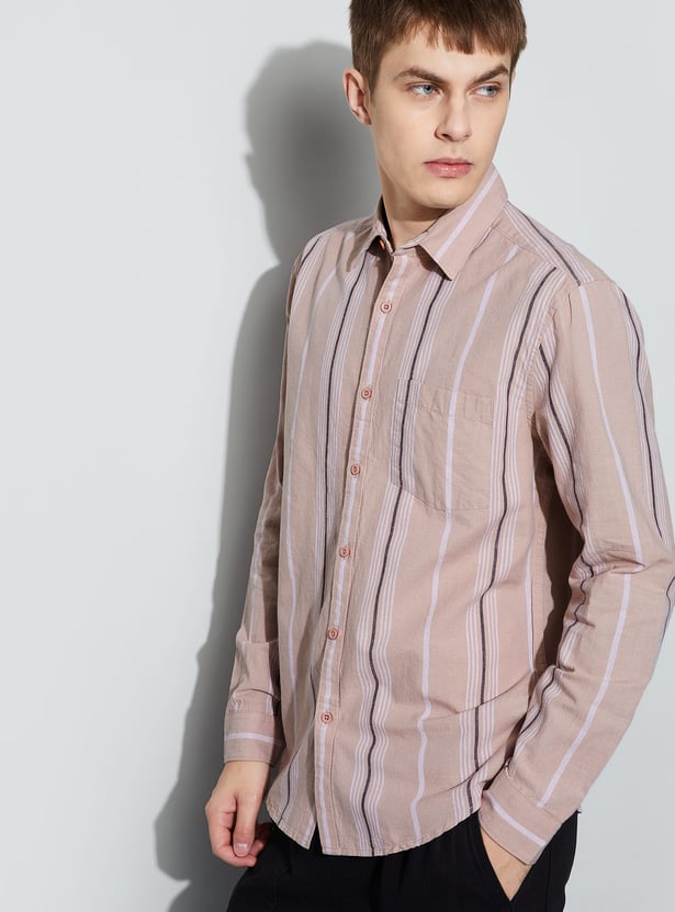FAME FOREVER Striped Smart Fit Shirt