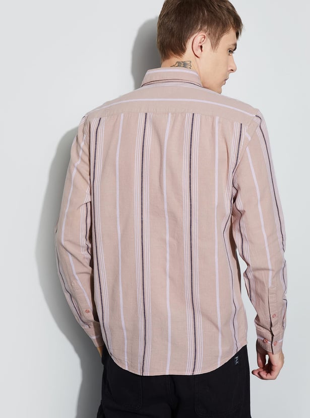 FAME FOREVER Striped Smart Fit Shirt