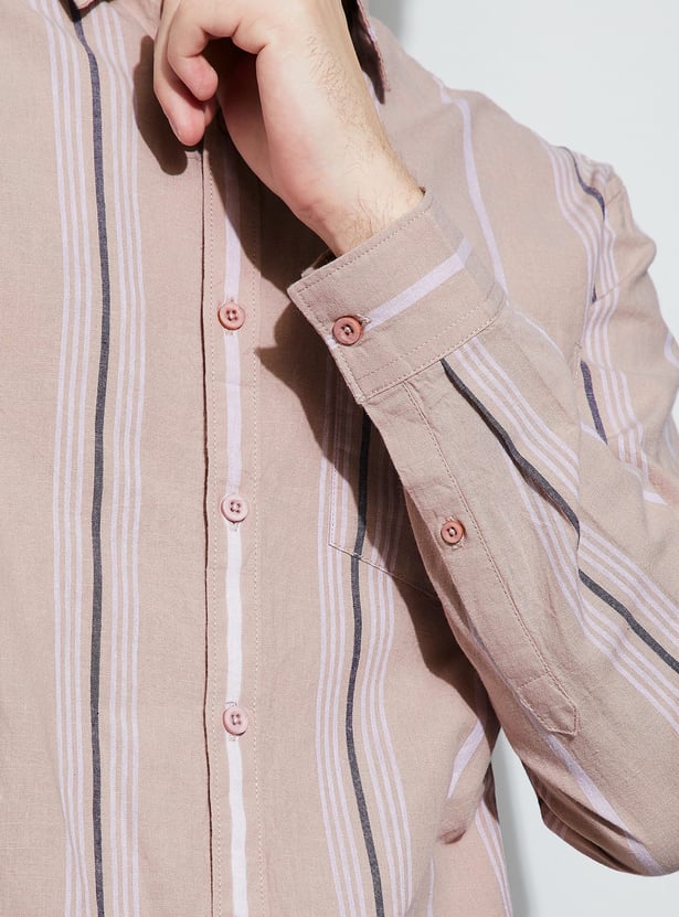 FAME FOREVER Striped Smart Fit Shirt
