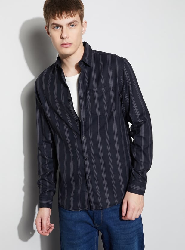 FAME FOREVER Striped Regular Fit Shirt