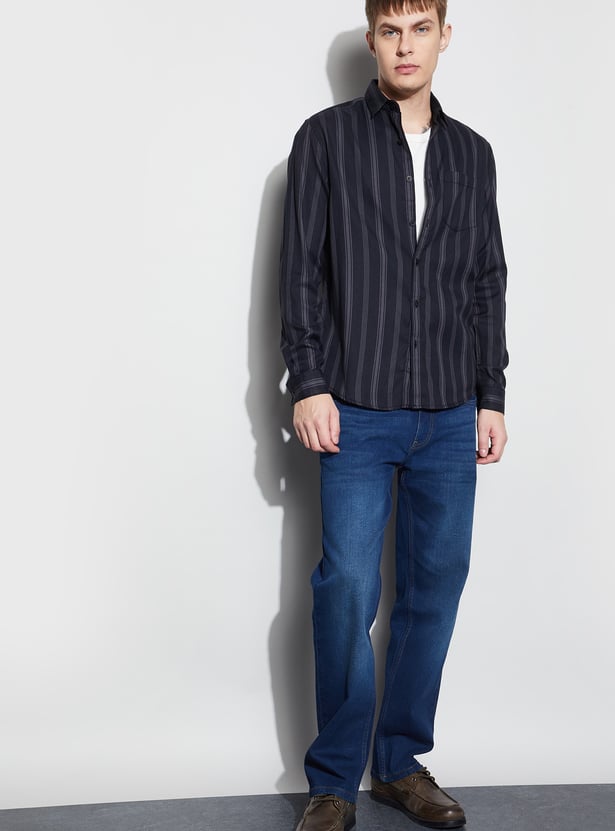 FAME FOREVER Striped Regular Fit Shirt