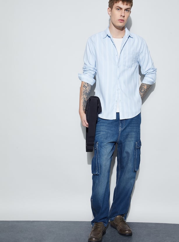 FAME FOREVER Striped Regular Fit Shirt