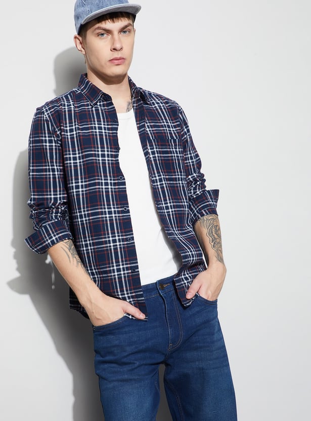 FAME FOREVER Checked Regular Fit Shirt