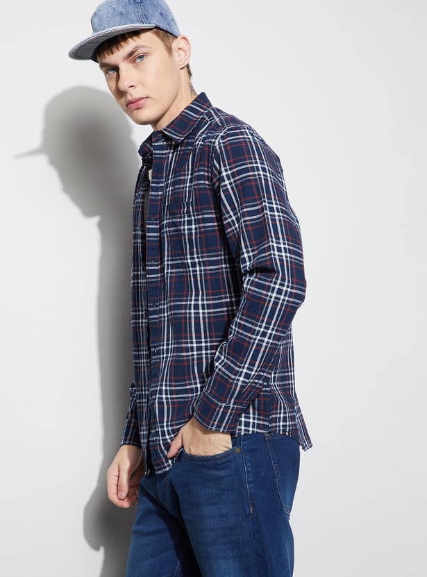 FAME FOREVER Checked Regular Fit Shirt