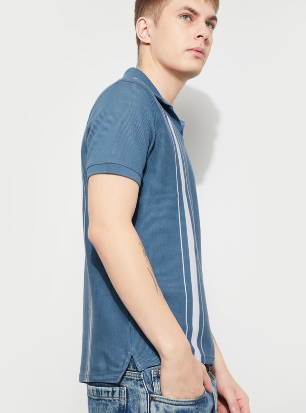 FAME FOREVER Striped Polo T-shirt