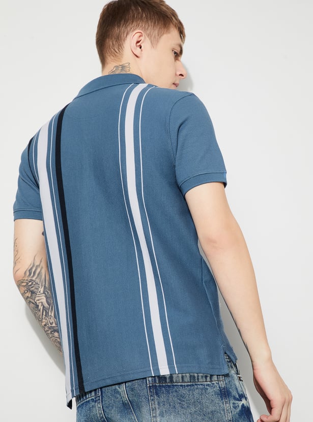 FAME FOREVER Striped Polo T-shirt