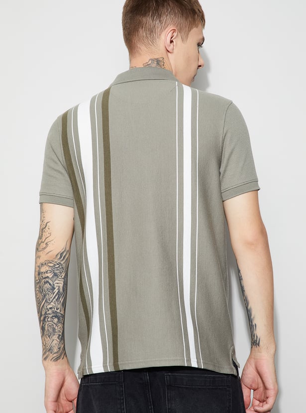FAME FOREVER Striped Polo T-shirt