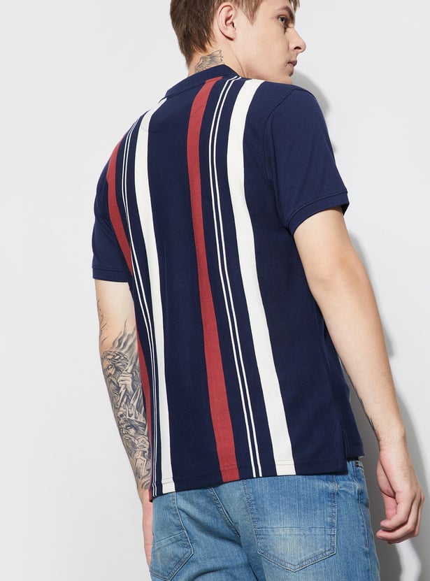 FAME FOREVER Striped Polo T-shirt