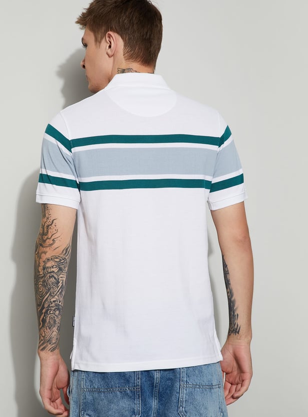 FAME FOREVER Striped Polo T-shirt