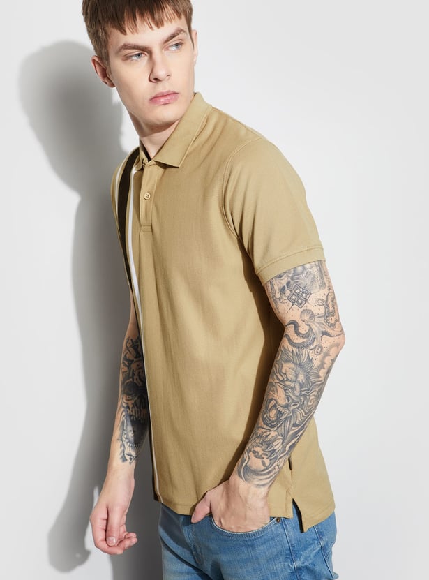 FAME FOREVER Striped Polo T-shirt