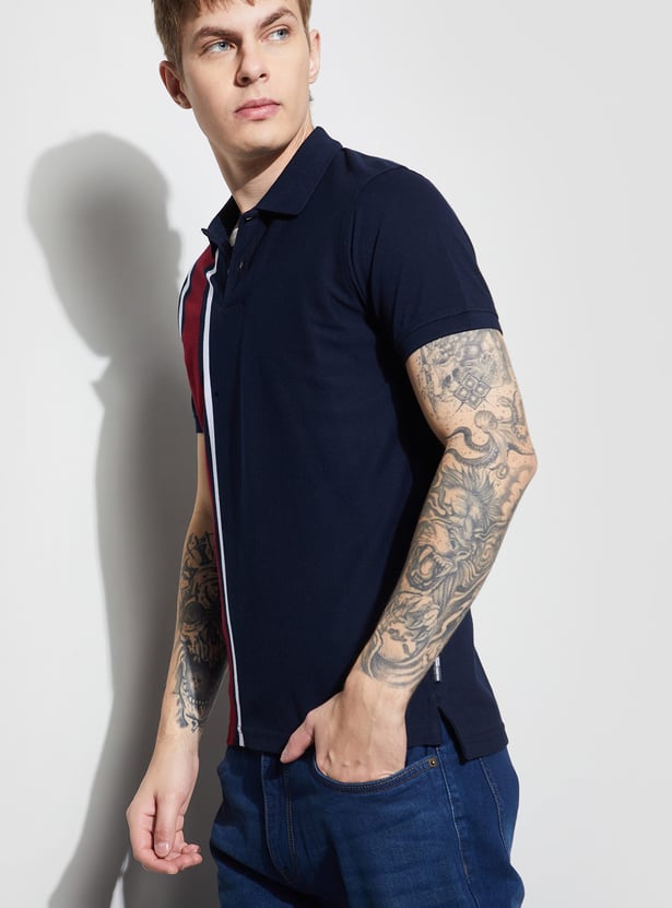 FAME FOREVER Striped Polo T-shirt
