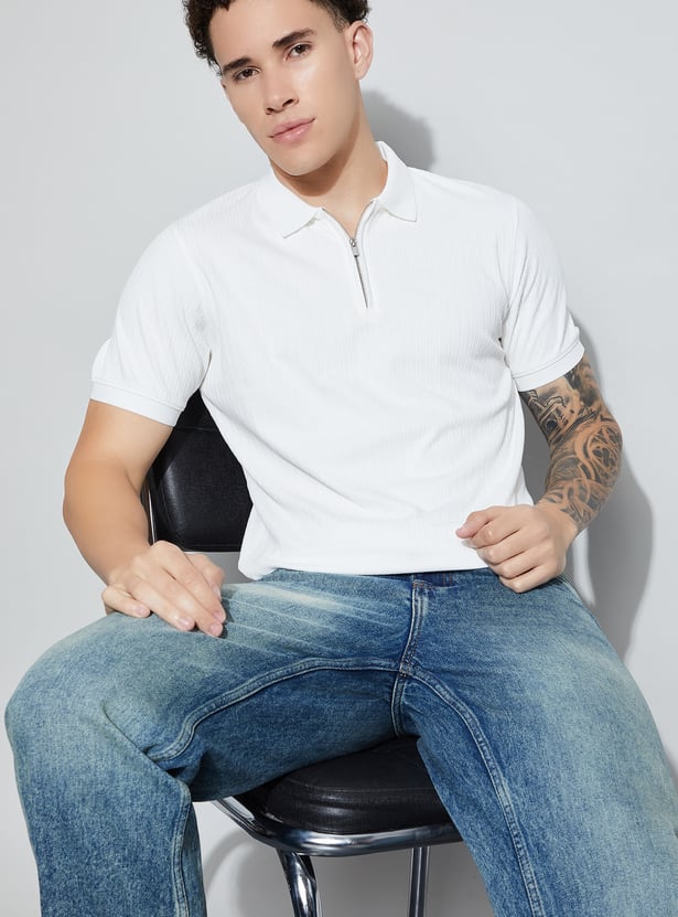 BOSSINI Textured Polo T-shirt
