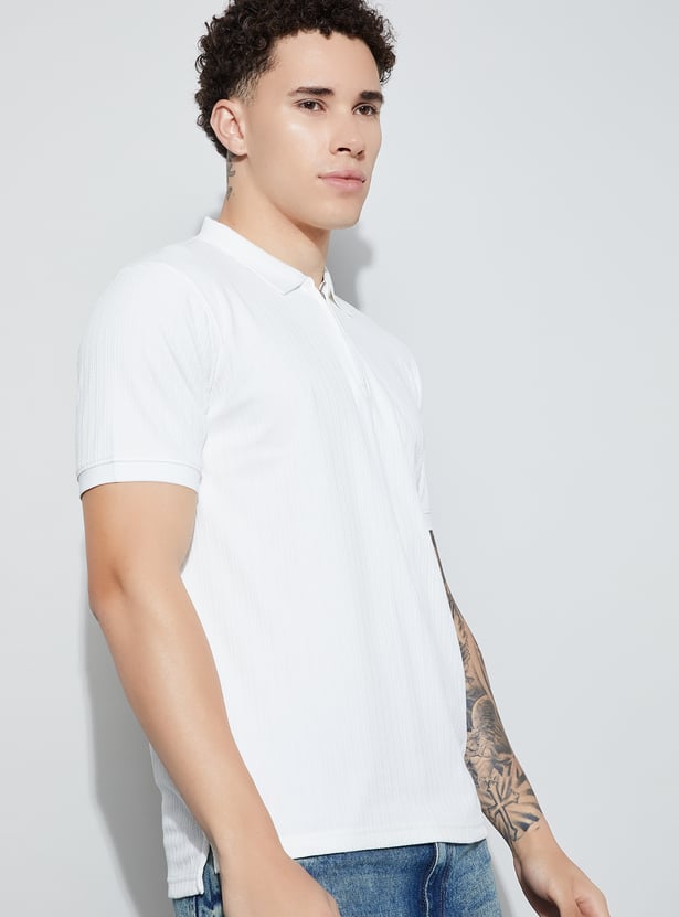 BOSSINI Textured Polo T-shirt