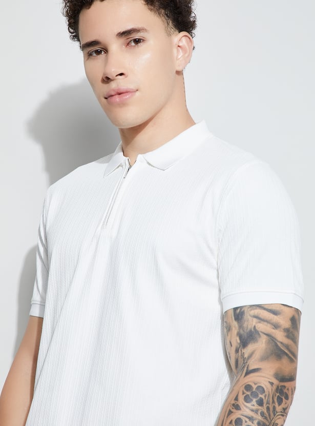 BOSSINI Textured Polo T-shirt