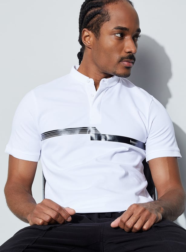 BOSSINI Striped Polo T-shirt