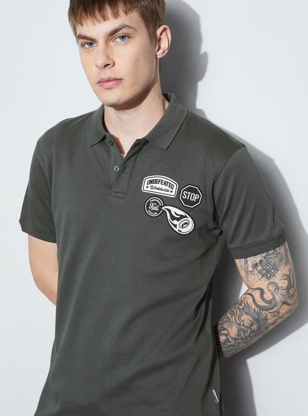 FAME FOREVER Printed Polo T-shirt