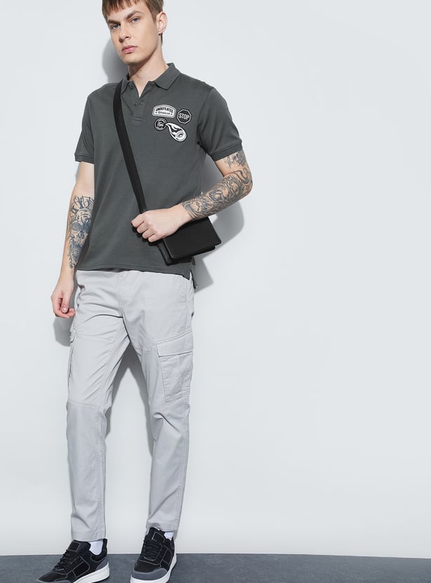 FAME FOREVER Printed Polo T-shirt