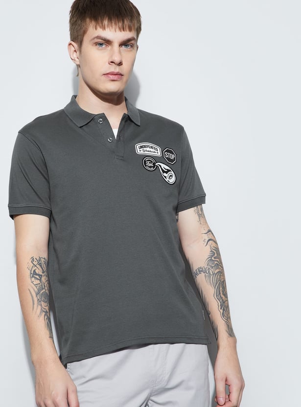 FAME FOREVER Printed Polo T-shirt