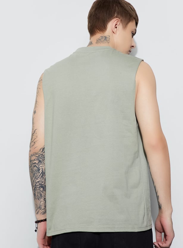 FAME FOREVER Printed Crew Neck T-shirt