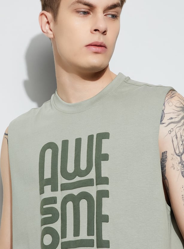 FAME FOREVER Printed Crew Neck T-shirt