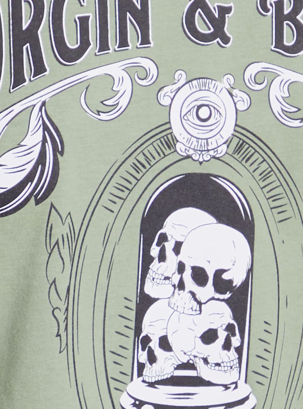 FAME FOREVER Graphic Print Crew Neck T-shirt