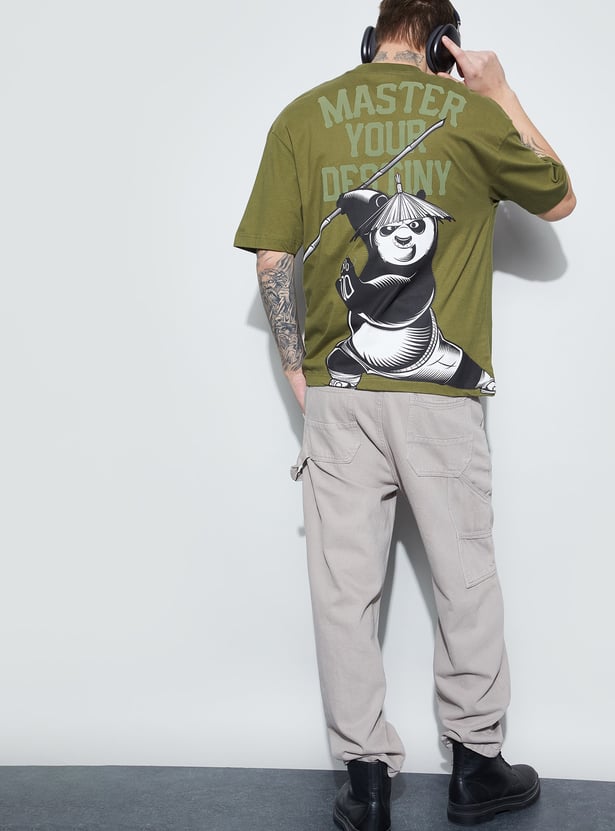 FAME FOREVER Kung Fu Panda Print T-shirt