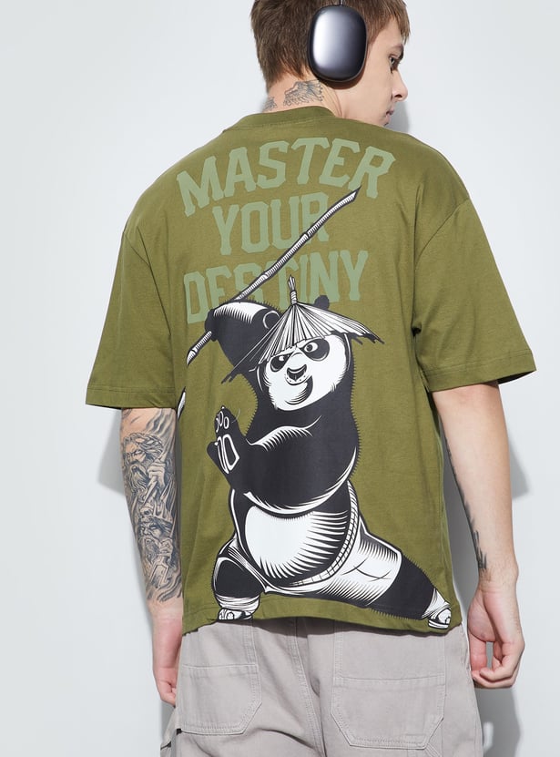 FAME FOREVER Kung Fu Panda Print T-shirt