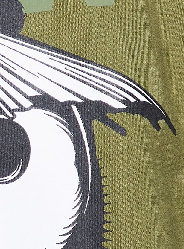 FAME FOREVER Kung Fu Panda Print T-shirt