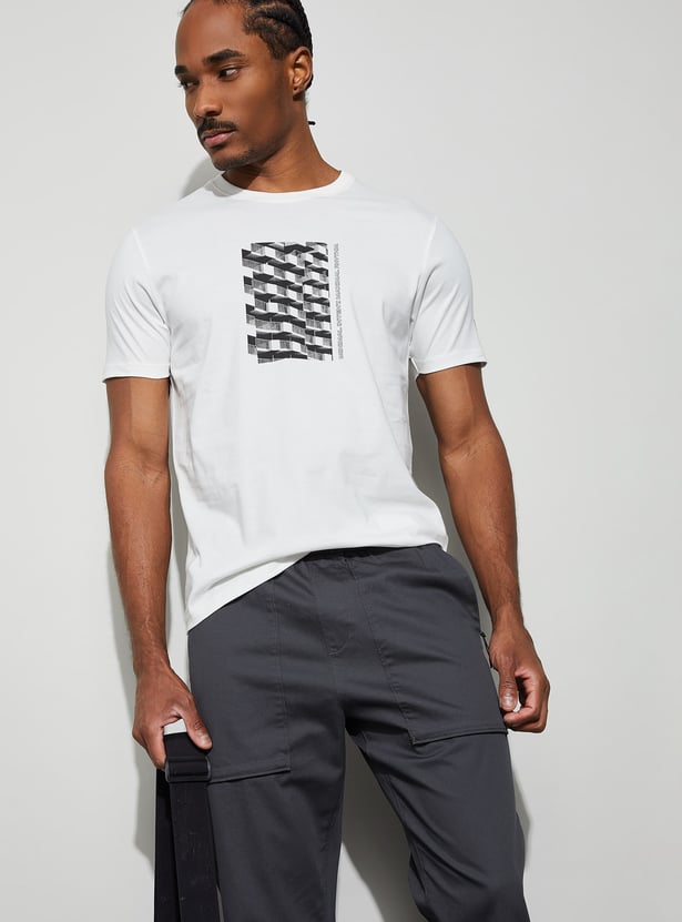 BOSSINI Graphic Print Crew Neck T-shirt