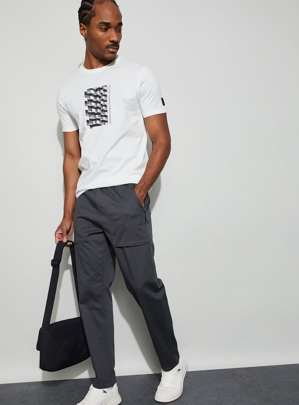 BOSSINI Graphic Print Crew Neck T-shirt