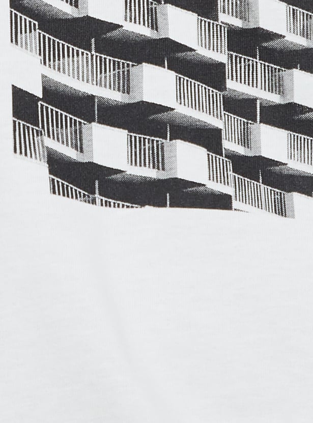 BOSSINI Graphic Print Crew Neck T-shirt