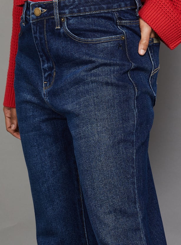 XPOSE Solid Flared Jeans