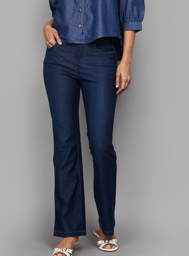 XPOSE Darkwashed Flared Jeggings