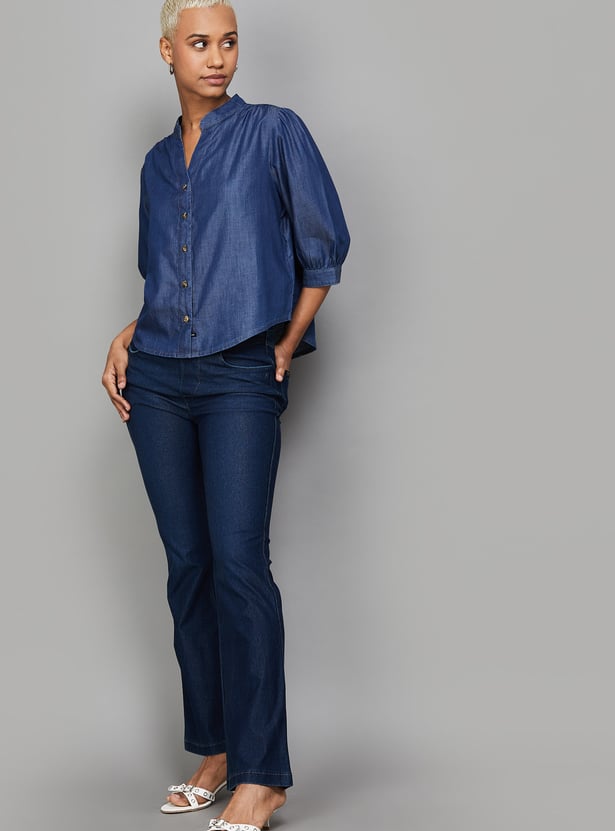 XPOSE Darkwashed Flared Jeggings