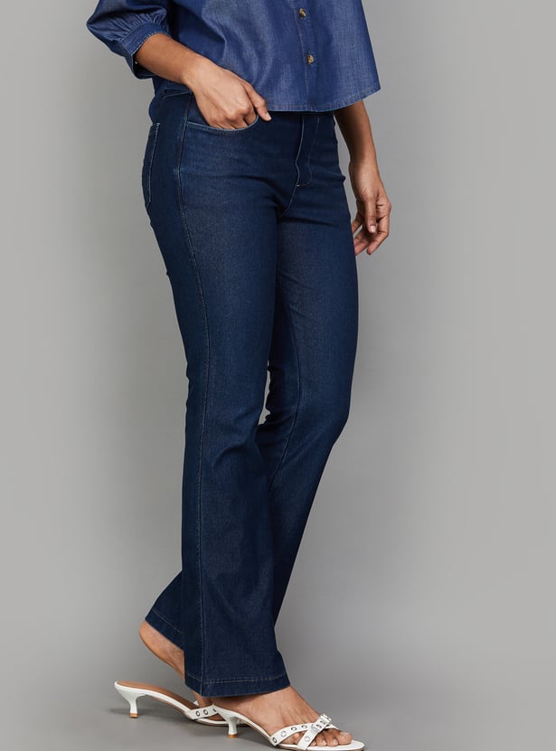 XPOSE Darkwashed Flared Jeggings